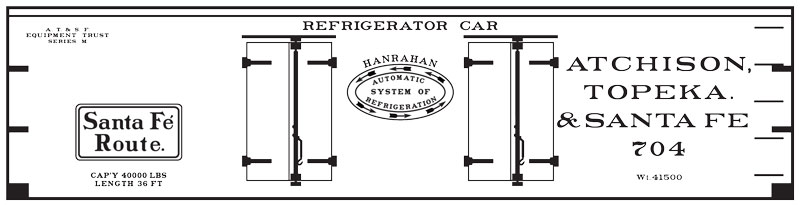 7056-02-DT-HO Atchison, Topeka & Santa Fe Refrigerator Car