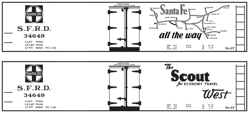 7056-35-DT-S Atchison, Topeka & Santa Fe Refrigerator Car