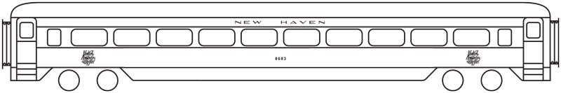 7644-22-DT-S New York, New Haven & Hartford SS Passenger Car