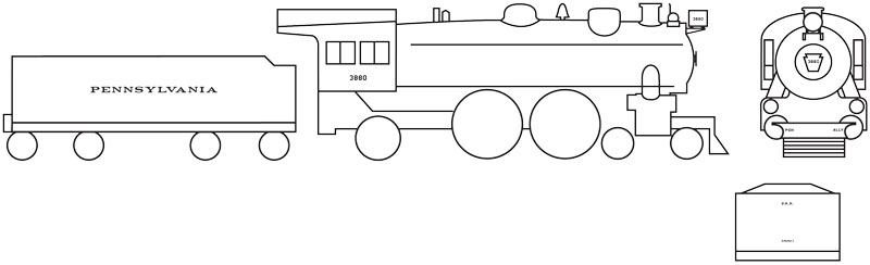7784-08-DT-N Pennsylvania Steam Locomotive