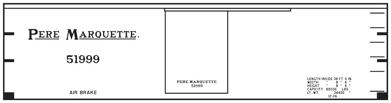 7798-02-DT-HO Pere Marquette Box Car