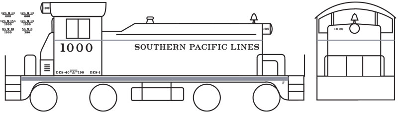 8148-01-DT-HO Southern Pacific Diesel Locomotive
