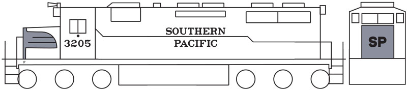 8148-08-DT-HO Southern Pacific Diesel Locomotive