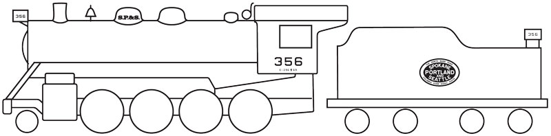 8155-01-DT-O Spokane, Portland & Seattle Steam Locomotive