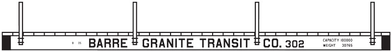 8840-01-DT-N Barre Granite Transit Company Flat Car