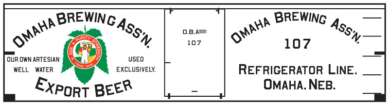 9203-01-DT-N Omaha Brewing Association Box Car