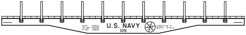 9365-03-DT-O United States Navy Flat Car